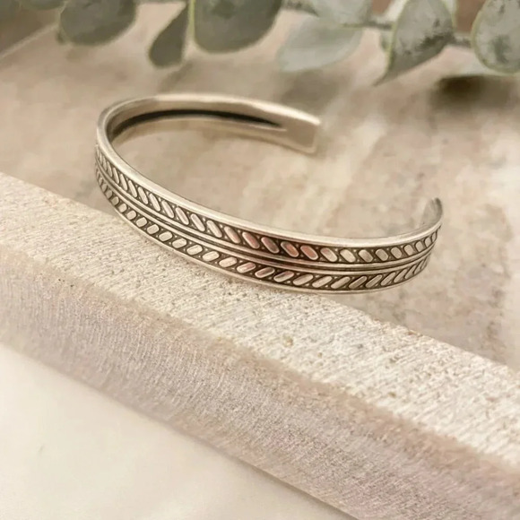 New Men 925 Sterling Silver Lucky &amp; Wealth Vintage  925 Sterling Silver Mens Bangle Bracelet Vintage Cuff Bracelet